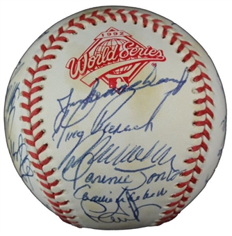 1992 Atlanta Braves NL Champions Team Signed Baseball (25 Signatures)